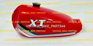 Yamaha Xt 250 3Y3 4Y1 Steel Fuel Tank, Painted Red, 1980-1990 - Picture 1 of 9