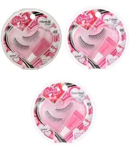 Koji Japan Spring Heart False Eyelash 1 pair & Glue Set - US Seller - Picture 1 of 12