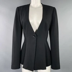 Giacca blazer nero misto lana GIORGIO ARMANI taglia 6 - Foto 1 di 7