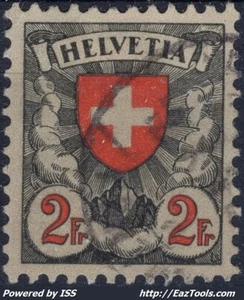 SUISSE 2Fr NOIR ET ROUGE SUR GRIS N° 211 AVEC OBLITERATION - Picture 1 of 2