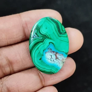 50,00 kt natürlicher Cabochon Malachit Chrysokoll Armband Angebot 34 x 24 x 6 mm - Bild 1 von 6