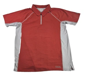 Cabela’s XPG Polo Hombre M Rojo Gris 1/4 Cremallera Manga Corta Rendimiento - Imagen 1 de 10