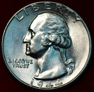 Uncirculated 1944 Philadelphia Mint Silver Washington Quarter - Picture 1 of 2