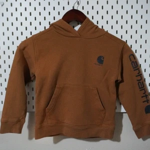Carhartt Kinder Jungen braun Langarm Logo Grafik Pullover Hoodie Sweatshirt 6 - Bild 1 von 5