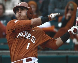 TEXAS LONGHORNS BASEBALL LEGEND TRES BARRERA SIGNED 8X10 TAMPA RAYS NATIONALS - Picture 1 of 1