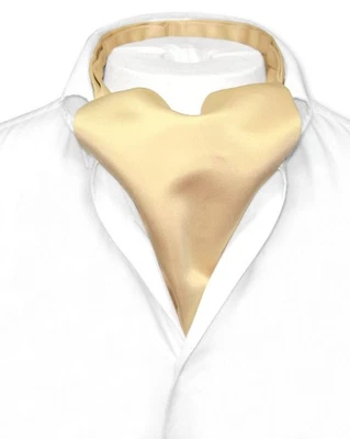 Corbata para hombre color dorado liso Vesuvio Napoli ASCOT corbata Foto 1 de 2