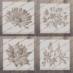 flower stencils craft,fabric,glass,furniture,wall art - Picture 1 of 58