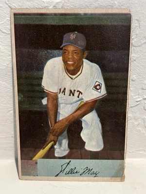 Tarjeta de béisbol original 1954 Bowman - Willie Mays #89 HOF sin clasificación Foto 1 de 4