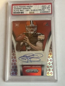2014 Panini Prizm Johnny Manziel NFL Rookie Shield Auto/35 PSA 10 ¡Pop 1! - Imagen 1 de 5
