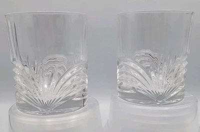Royal Crystal Rock Aurea Double Old Fashioned Tumbler Glasses 2 Pcs Nice - Image 1 of 4