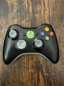 Controller Wireless Microsoft Xbox 360 - Nero e Grigio - Completamente Testato - Foto 1 di 5