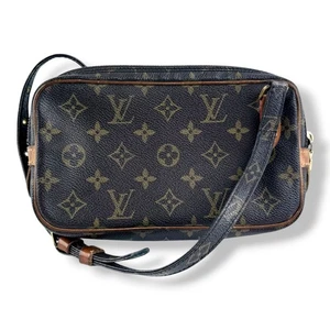 Bolso Mensajero Louis Vuitton Vintage Marrón Marly Monograma - Imagen 1 de 9