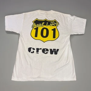 Camiseta blanca XL vintage de la vida real 101 programa de televisión promoción equipo empleado televisión - Imagen 1 de 7