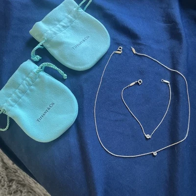 Colar/pulseira Elsa Peretti/Tiffany &Co cor por jarda pedra água-marinha - Imagem 1 de 4