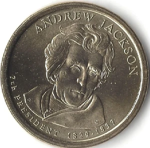 2008-P, ANDREW JACKSON DOLLARO PRESIDENZIALE (USA MONETA, DENARO, DA COLLEZIONE) - Foto 1 di 2