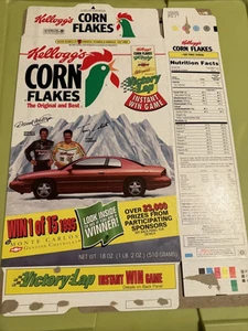 Vintage Kellogg's Corn Flakes Müslischachtel 18 Unzen Terry Labonte/Darrell Waltrip - Bild 1 von 2