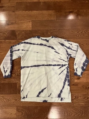 SO Lounge Life Sudadera Azul Púrpura Tie Dye Cuello Redondo Manga Larga Talla Pequeña Foto 1 de 3