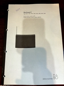 Bang Olufsen B&O BEOSOUND TYPE 2581-2590 MANY LANG Service Manual *ORIGINAL* - Picture 1 of 1