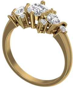 Solitaire Anniversary Natural Diamond Ring SI1 G 1.50 Ct White Yellow Rose Gold - Picture 1 of 8