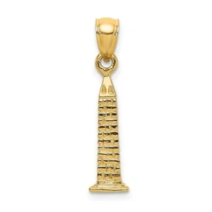 14K Yellow Gold 3-D Washington D.C. Monument Pendant - Picture 1 of 4
