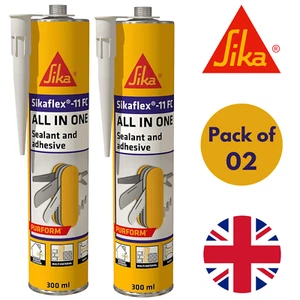 2x Sikaflex 11FC schwarz Kleber Dichtstoff Innen Außen flexibel verklebend 300ml - Bild 1 von 6