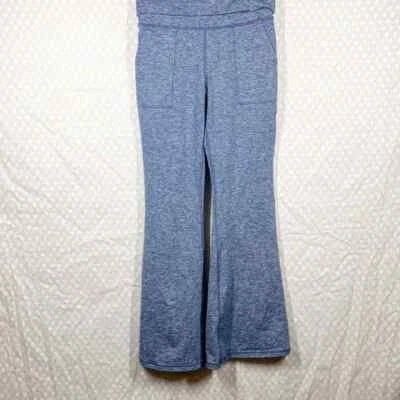 Aerie Offline Women Pants Sz M Heather Blue The Hugger Foldover Flare Leg Yoga - Image 1 of 4