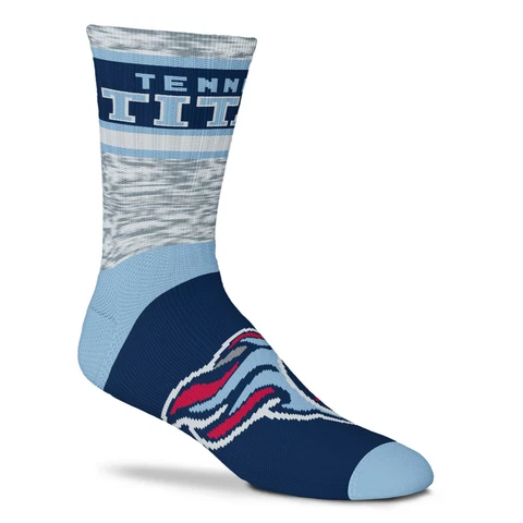 New! Tennessee Titans Double Deuce Gray Knit Crew Socks 2 Sizes Available NFL Cover