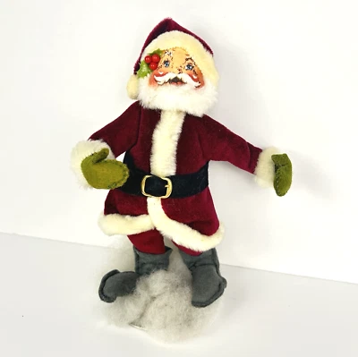 Muñeca Annalee Santa Claus 1963 vintage 8” fieltro cara pintada vacaciones de Navidad Foto 1 de 4
