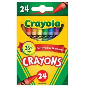 CRAYOLA 24 Pack Regular Crayons, Perfect for Art, Colouring and Drawing, Classic - Picture 1 of 2