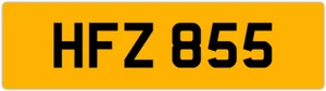 HFZ 855 H 3x3 DATELESS PRIVATE NUMBER PLATE HAN HANNAH HAZEL HARRY HARVE HOL HAZ - Picture 1 of 1