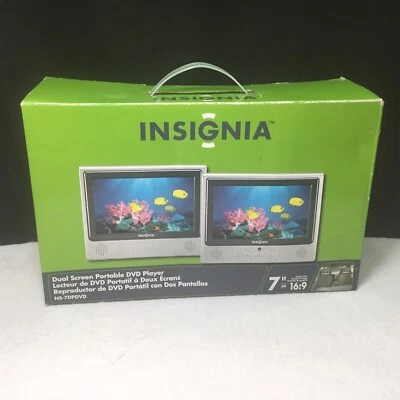 Insignia 2007 doble pantalla LCD de 7” reproductor de DVD/CD portátil con 2 auriculares + control remoto Foto 1 de 4