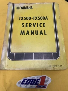 GENUINE YAMAHA 1973-1974 TX500 - TX500A SERVICE MANUAL LIT-11613-71-01 - Picture 1 of 7