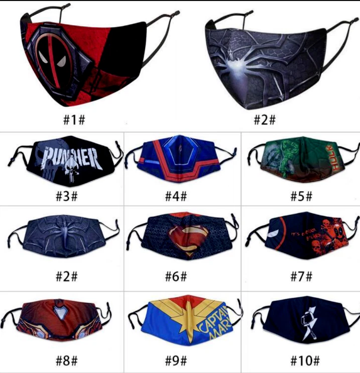 New Superhero Marvel Series Adult Mask Cool Design Adjustable Free Ship - Image 1 of 1
