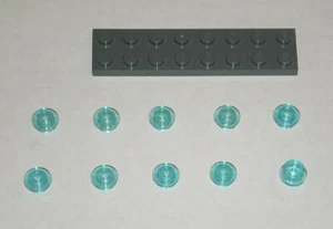 LEGO NEU 1x1 Transparent Hellblau Runde Platte Nieten (10x) 4163917 Stein 30057 - Bild 1 von 1