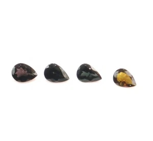 Natürlicher Multi Turmalin 4 Stück 2,30 ct Birnenschliff Turmalin Stein lose Edelsteine - Bild 1 von 5