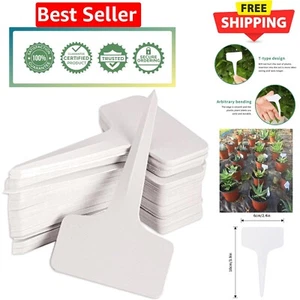 Reusable 100 Pcs Matte Finish T-Type Plant Tags - Perfect 6x10cm Size - Picture 1 of 9