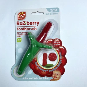 RaZ Baby RaZ-Berry Silicone Toothbrush Teether PBA Free 3months - Picture 1 of 7