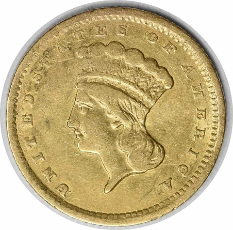 1856 $1 Gold Type 3 EF Uncertified #221 Cover