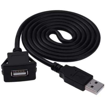 3.3ft Square Single Port USB 2.0 Panel Flush Mount Extension Cable With - Image 1 of 4