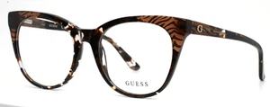 GUESS GU2819 050 Dunkelbraun Schildpatt Damen Cat Eye Brille 55-19-140 B:47 A - Bild 1 von 14