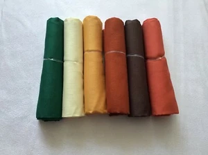6 Piece Cotton Fabric Patchwork " Autumn " Quilting Bundle For Sew - Picture 1 of 9