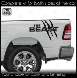 Dodge RAM 1500 2500 3500 Door Bed Side Claw Marks Decals Stripes (Choose Color) - Picture 1 of 3