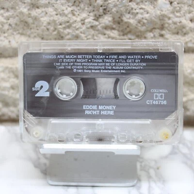 Eddie Money Right Here Cassette Tape ONLY Rock - Image 1 of 3