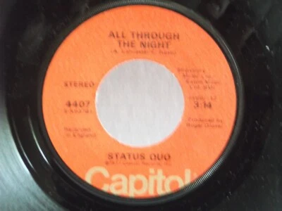 Status Quo,Cap. 4407,"All Through The Night",US,7" 45,1977 rock, Mint - Image 1 of 2