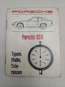 Vintage Porsche 924 Technical Specifications Pocket Book 1977 German VERY RARE - Zdjęcie 1 z 11