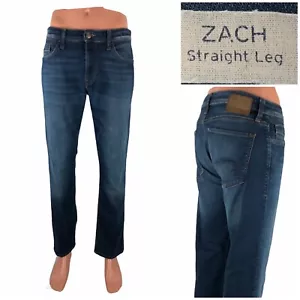 Mavi Zach Herren 32 x 31 Jeans gerades Bein blau Baumwollmischung Denim Stretch gebraucht, in einwandfreiem Zustand - Bild 1 von 12