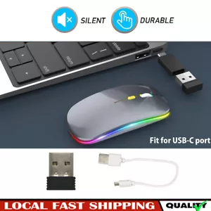 Wireless Optical Mouse 2.4GHz Gamer Mice USB Receiver Mouse PC Gaming Laptop - Picture 1 of 13