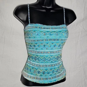 Vintage y2k 90s Beaded Style Whimsigoth Fairy Meerjungfrau Top - Bild 1 von 4