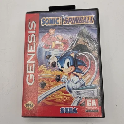Sega Genesis Sonic the Hedgehog Spinball Game Manuel And Box - Image 1 of 3