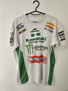 Maillot Jersey Shirt kawasaki Monster Z800 Moto Gp Racing Team Pirelli Vintage M - Photo 1/2